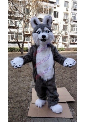 Dog Husky Mascot Costume Suit Cosplay Party Game Dress Outfit Halloween Adult