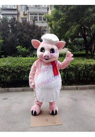 Pig Chef Mascot Costume Suit Cosplay Party Game Dress Outfit Halloween Adult