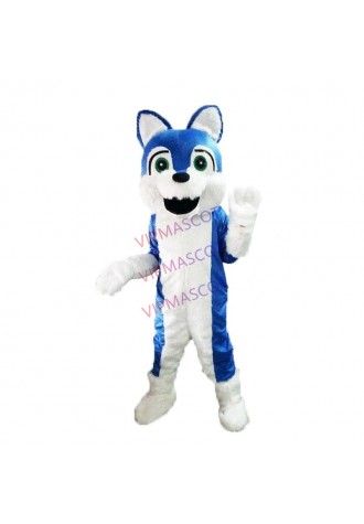 Blue Halloween Husky Dog Wolf Fox Mascot Costume Cosplay Party Fancy Dress Adult