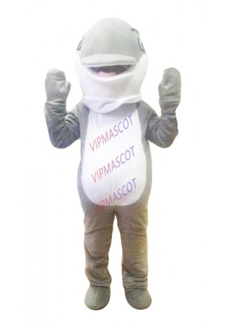 Professional New Style Grey Dolphin Mascot Costume Fancy Dress Adult Size A