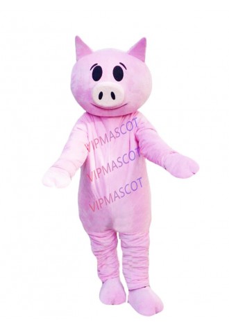 Pink Pig Mascot Costume Suit Cosplay Party Game Fancy Dress Outfit Adults US