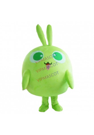 Green Anime Doll Mascot Costume Suit Cosplay Party Fancy Dress Outfit Adult Size