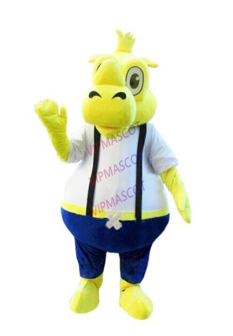 Yellow Rhino Mascot Costume Suit Cosplay Party Game Dress Outfit Halloween Adult