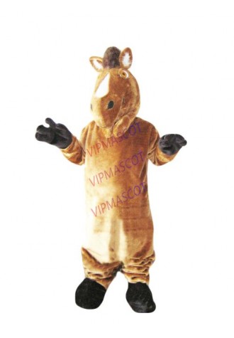 Brown Horse  Mascot Costume Suit Cosplay Party Game Dress Outfit Halloween Adult