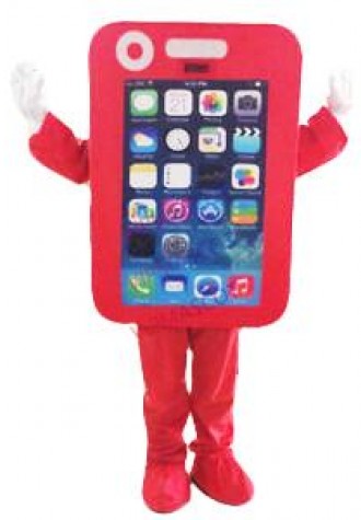Red Phone Mascot Costume Adult Adversting Parade Unisex Party Dress Cosplay