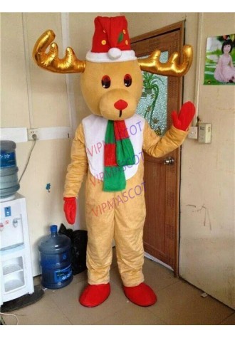 Deer Mascot Costume Cosplay Christmas Party Fancy Dress Outfit Advertising Adult