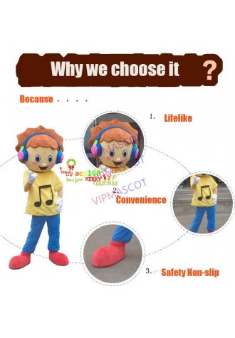 Music Dress Girl Mascot Costume Parade Halloween Party Outfit Cosplay Unisex ADS