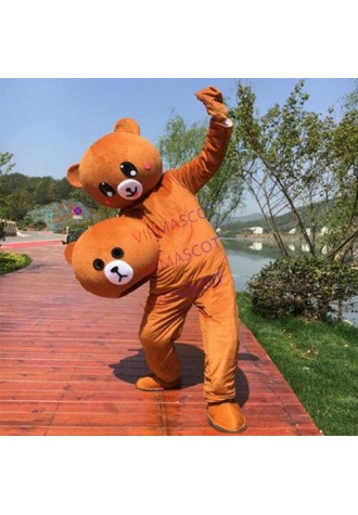 Halloween Brown Teddy Bear Mascot Costume Suits Cosplay Party Clothing Dress US