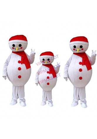 Snowman Mascot Costume Suit Cosplay Party Fancy Dress Outfit Adults Parade