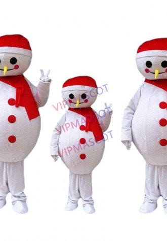 Snowman Mascot Costume Suit Cosplay Party Fancy Dress Outfit Adults Parade