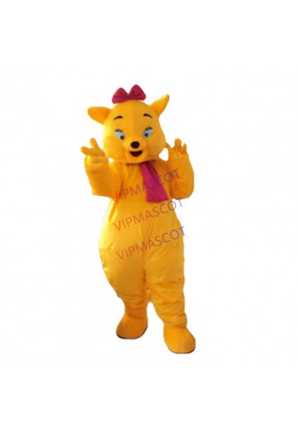 Yellow Magic Cat Of The Cat Size Mascot Costume Fancy Dress Adult Size Gift