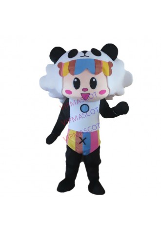Panda Bear Mascot Costume Suit Halloween Cosplay Party Dress Adult Outfit Parade