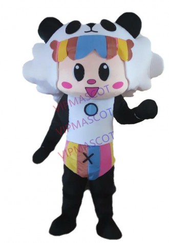Panda Bear Mascot Costume Suit Halloween Cosplay Party Dress Adult Outfit Parade