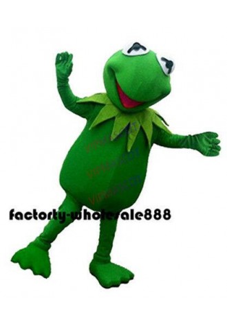 Halloween Kermit The Frog Mascot Costume Adults Fancy Dress Free Fast Shipping A