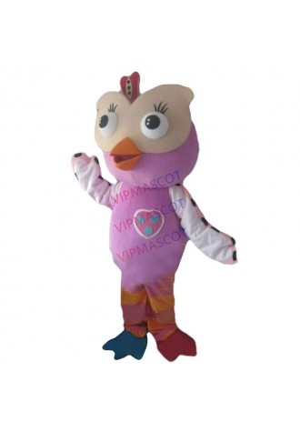 pink owl Mascot Costume Suit Cosplay Party Game Dress Outfit Halloween Adult