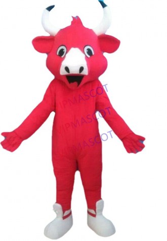 High Quality Red The Bull Mascot Costume Custom Mascot Carnival Fancy Dress