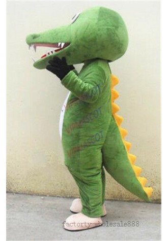 Crocodile Alligator Fat Mascot Halloween Costume Suit Adult Birthday Party Dress