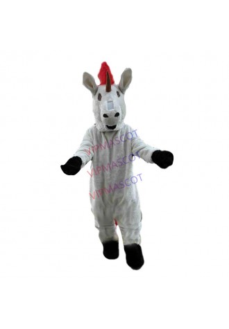 White Unicon Mascot Costume Suit Cosplay Party Game Dress Outfit Halloween Adult
