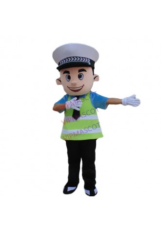 Traffic Police Mascot Costume Safe Adversting Suit Dress Parade Boy Adult Outfit