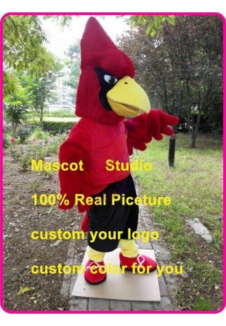 Red Jay Mascot Costume Suit Cosplay Party Game Dress Outfit Halloween Adult
