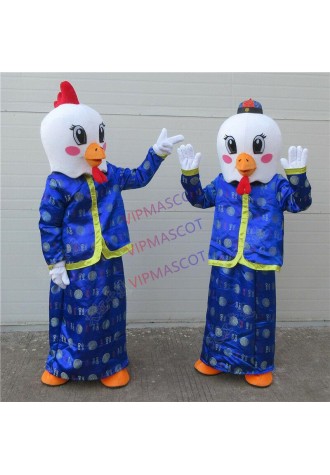 Bird Chicken Year 1PC Chinese Cock Mascot Costume Cartoon Cosplay Unisex Outfits