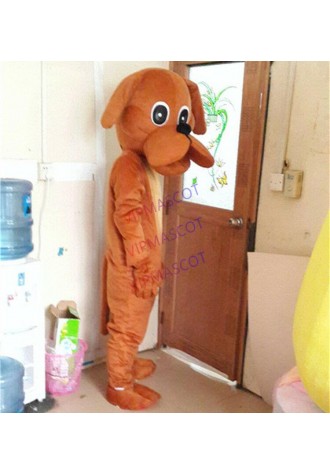 Husky Costume Suit Brown Dog Mascot Professional Animal Unisex Party Cosplay ADS