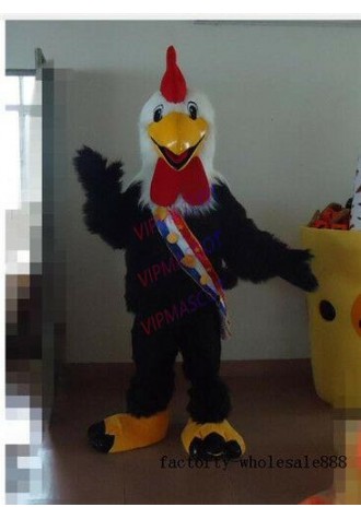 Cock Mascot Costume Rooster Adult Animal Cosplay Long Fur Suit Outfit Animal New