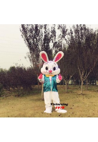 New Easter Bunny Mascot Costume Animal Cartoon Costume Free Shipping Gift