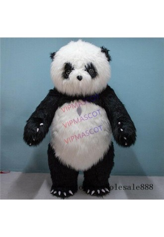 2M Inflatable Plush Chinese Panda Bear Mascot Costume Suit Adult Size Dress Xmas