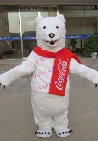 Xmas Polar Bear Mascot Costume Fancy Dress Adults Size Party Cosplay Animal Suit