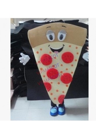 Pizza Mascot Costume Cartoon Fancy Adult Size Nice Looking For Advertising Gift