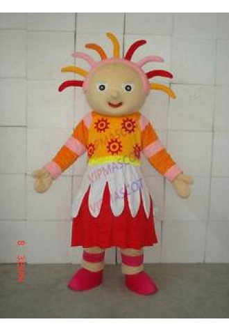 Hot Sale!!Orange Chrysanthemum Girl Adult Mascot Costume Size:S M L XL Gfit
