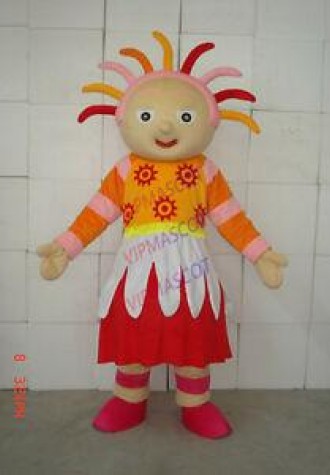 Hot Sale!!Orange Chrysanthemum Girl Adult Mascot Costume Size:S M L XL Gfit