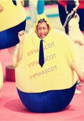 Christmas Yellow Ball Mascot Costume Adversting Parade Cosplay Unisex Party Suit