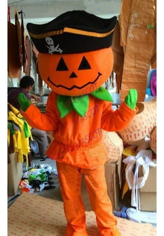 Halloween Pirate Pumpkin Mascot Costume Cosplay Party Clothing Carnival Adults