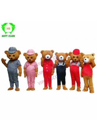 Bear Mascot Costume Cosplay Party Game Dress Outfit Advertising Halloween Adult