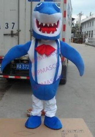 New Style Professional Shark Mascot Costume Fancy Dress Adult Size Gift A++