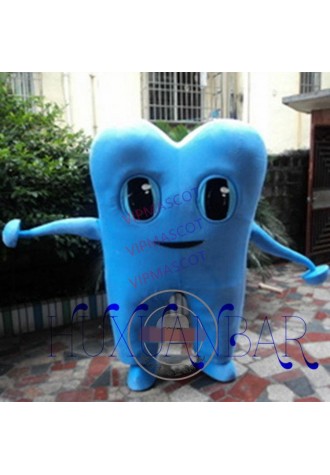 Smiling Blue Tooth Dentist Mascot Costume Fancy Party Adult Dress Xmas Gift
