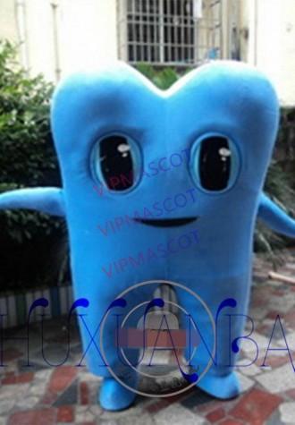 Smiling Blue Tooth Dentist Mascot Costume Fancy Party Adult Dress Xmas Gift