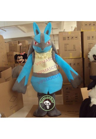  Lucario Mascot Costume Cartoon Clothing Halloween Fancy Dress Gift