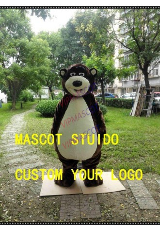 Bear Mascot Costume Cosplay Party Game Dress Outfit Advertising Halloween Adult