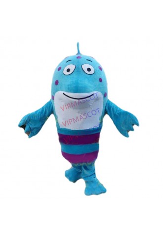 Blue Fish Mascot Costume Suit Cosplay Party Game Dress Outfit Halloween Adult