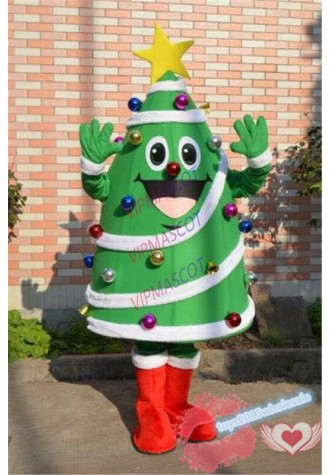 Christmas Tree Mascot Costume Fancy Party Dress Outfit Adult Size Fast Ship