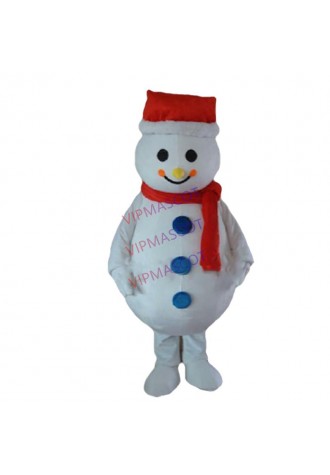 Christmas Snowman Mascot Costume Cosplay Adult Cartoon Dress Unisex Parade Party