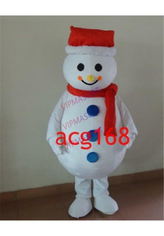 Christmas Snowman Mascot Costume Cosplay Adult Cartoon Dress Unisex Parade Party