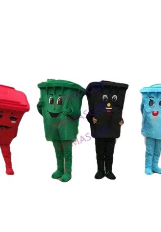 Trash Can Mascot Costume Suit Cosplay Party Game Dress Outfit Halloween Adult