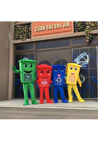 Trash Can Mascot Costume Suit Cosplay Party Game Dress Outfit Halloween Adult