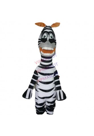 Madagascar 3 Marty Zebra Mascot Costume Halloween Cosplay Party Game Adults Size