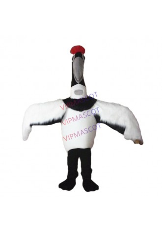Grus Japonensis Mascot Animal Bird Outfit Cosplay Costume Suit Dress Adult Party