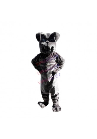 Grey Bulldog Mascot Costume Suit Cosplay Party Game Dress Outfit Halloween Adult